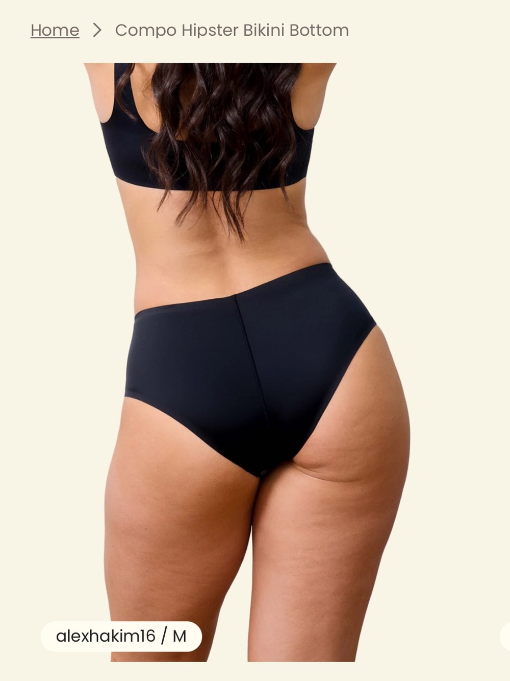 One with swim Hipster Bikini Bottom — Black